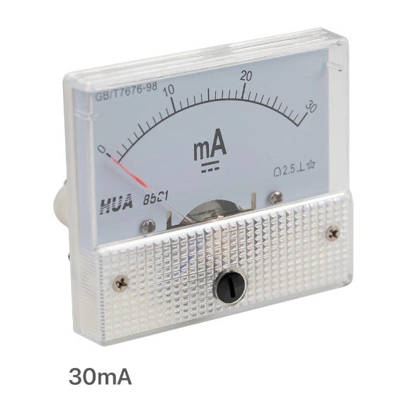 Ammeter Analog Amp Panel 30mA HUA 85C1