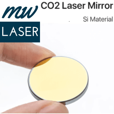 Laser Mirror Gold Coated Si - 25mm, high-quality reflective mirror with gold coating for CO₂ laser cutting.