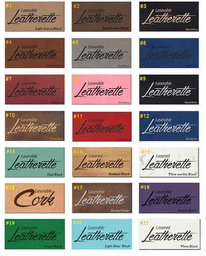 MW Laserable Leatherette Colours