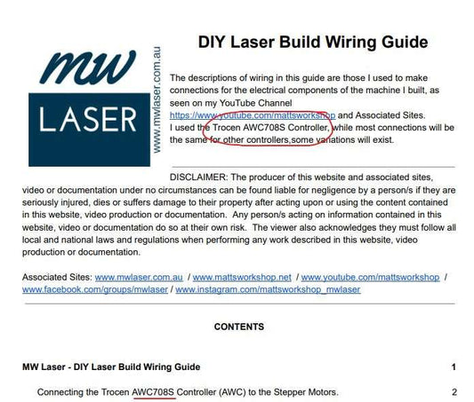 eBook - Matt's DIY Laser Wiring Guide For TROCEN AWC708S Controller