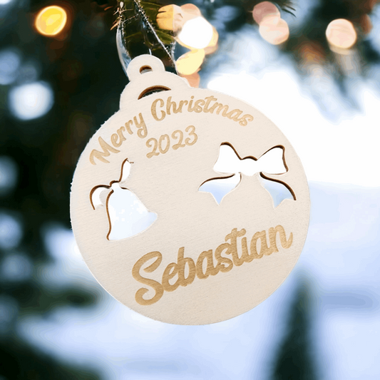 Personalised Christmas Bauble Laser Plans Cut File