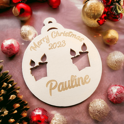 Personalised Christmas Bauble Laser Plans Cut File