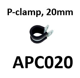 APC020 BlazeCut P-clamp, 20 mm, stainless steel, PVC cover